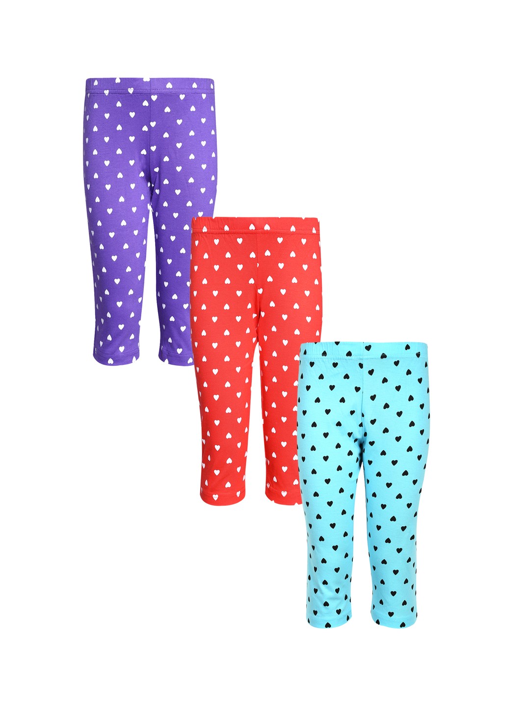 

minnow Girls Pack of 3 Printed Capris, Blue