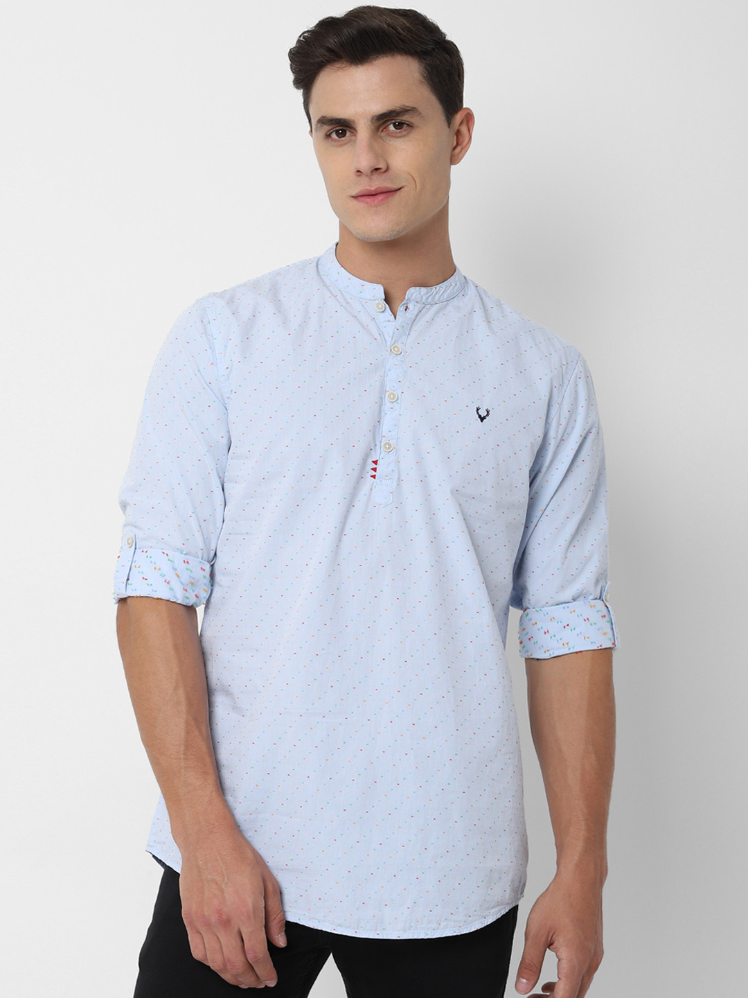 

Allen Solly Sport Men Blue Regular Fit Printed Casual Shirt