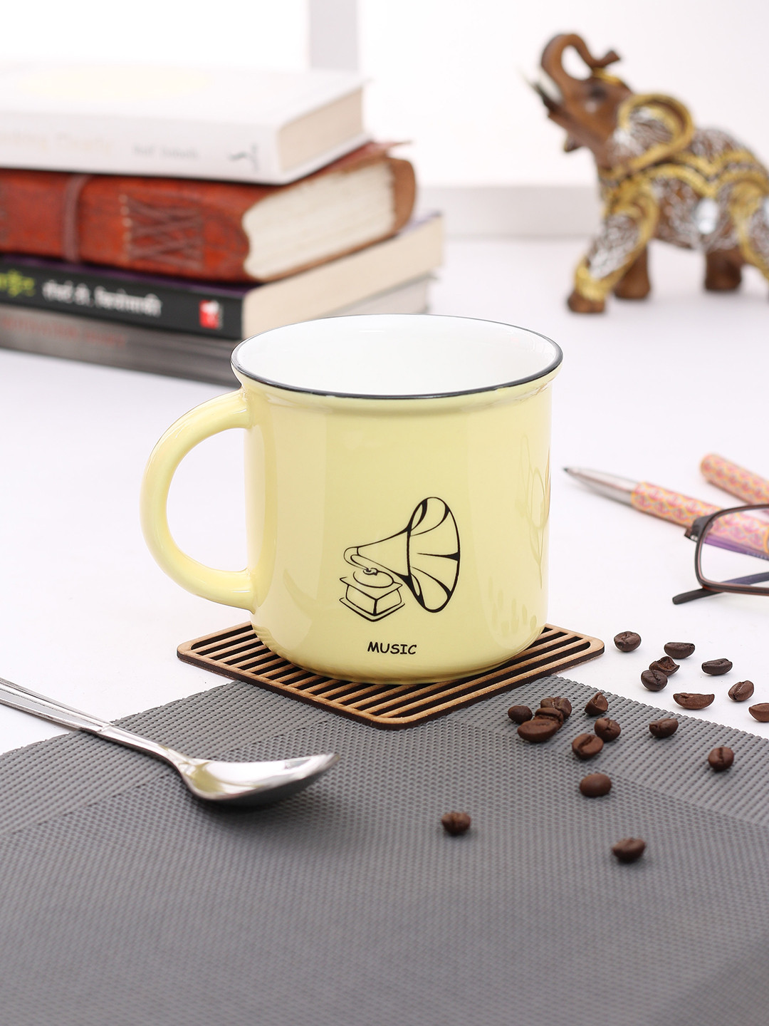

JCPL Cream-Coloured Printed Single Cup 350ml