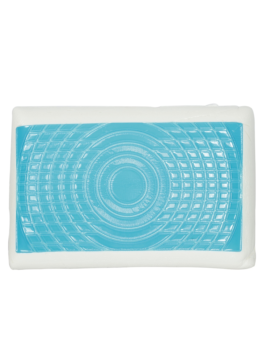 

HomeTown White & Blue Gel Memory Foam Sleep Pillow