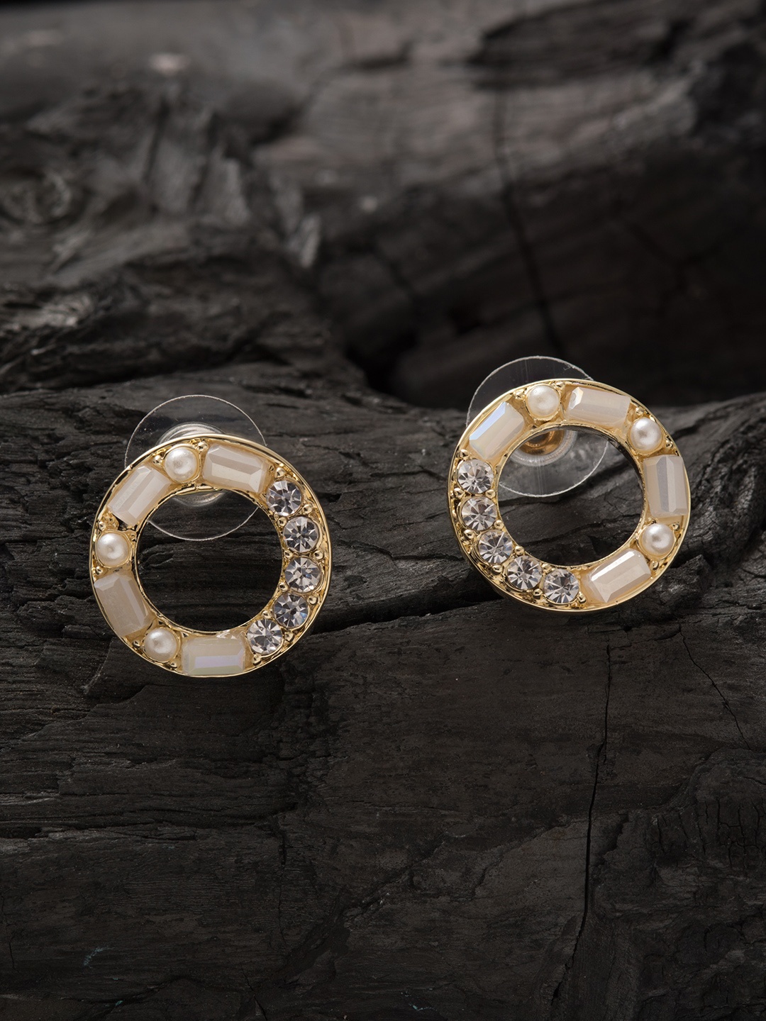 

E2O Gold-Toned Circular Studs