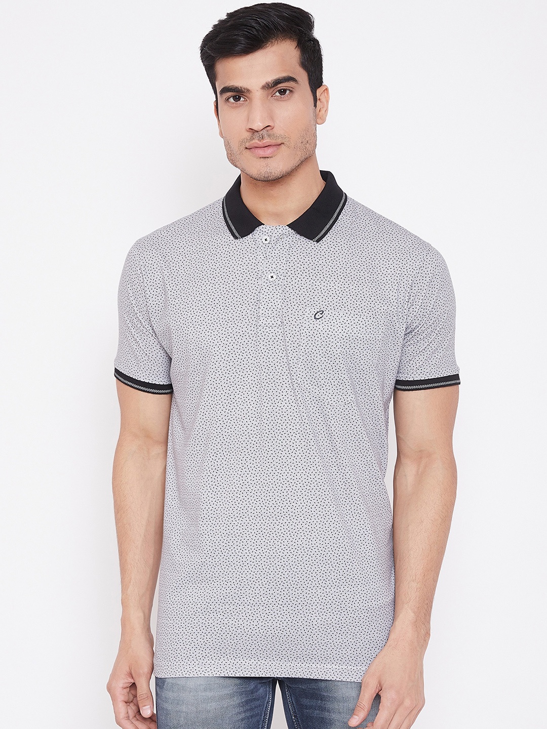 

Camey Men Black Solid Polo Collar T-shirt