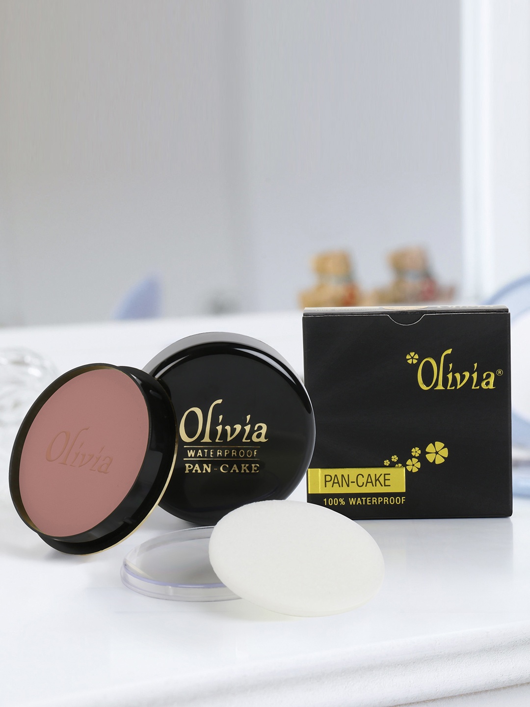 

Olivia Pack of 2 100% Waterproof Pan Cake Touch & Glow Makeup Concealer 25g, Bronze