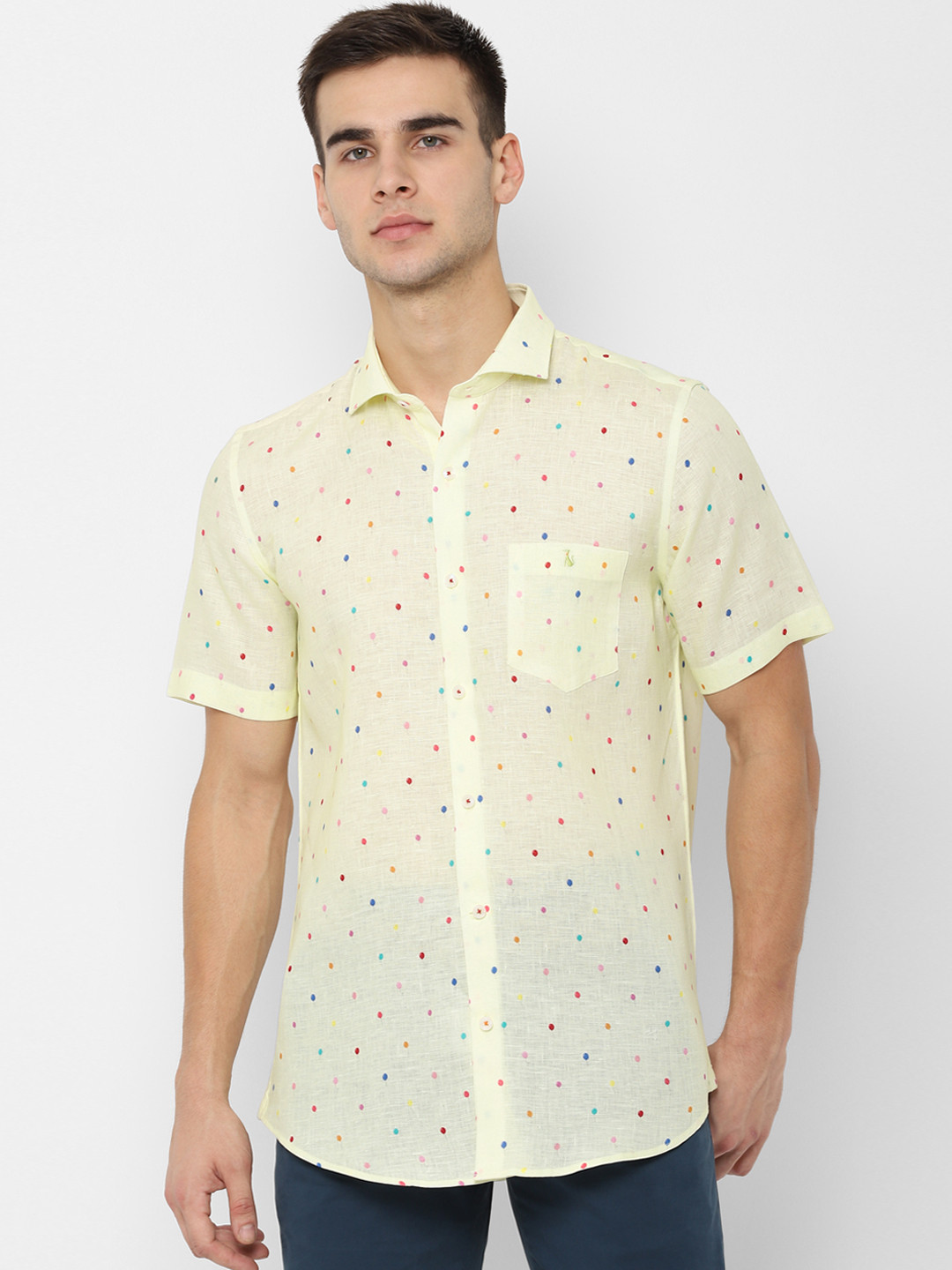 

SIMON CARTER LONDON Men Yellow Regular Fit Printed Casual Shirt