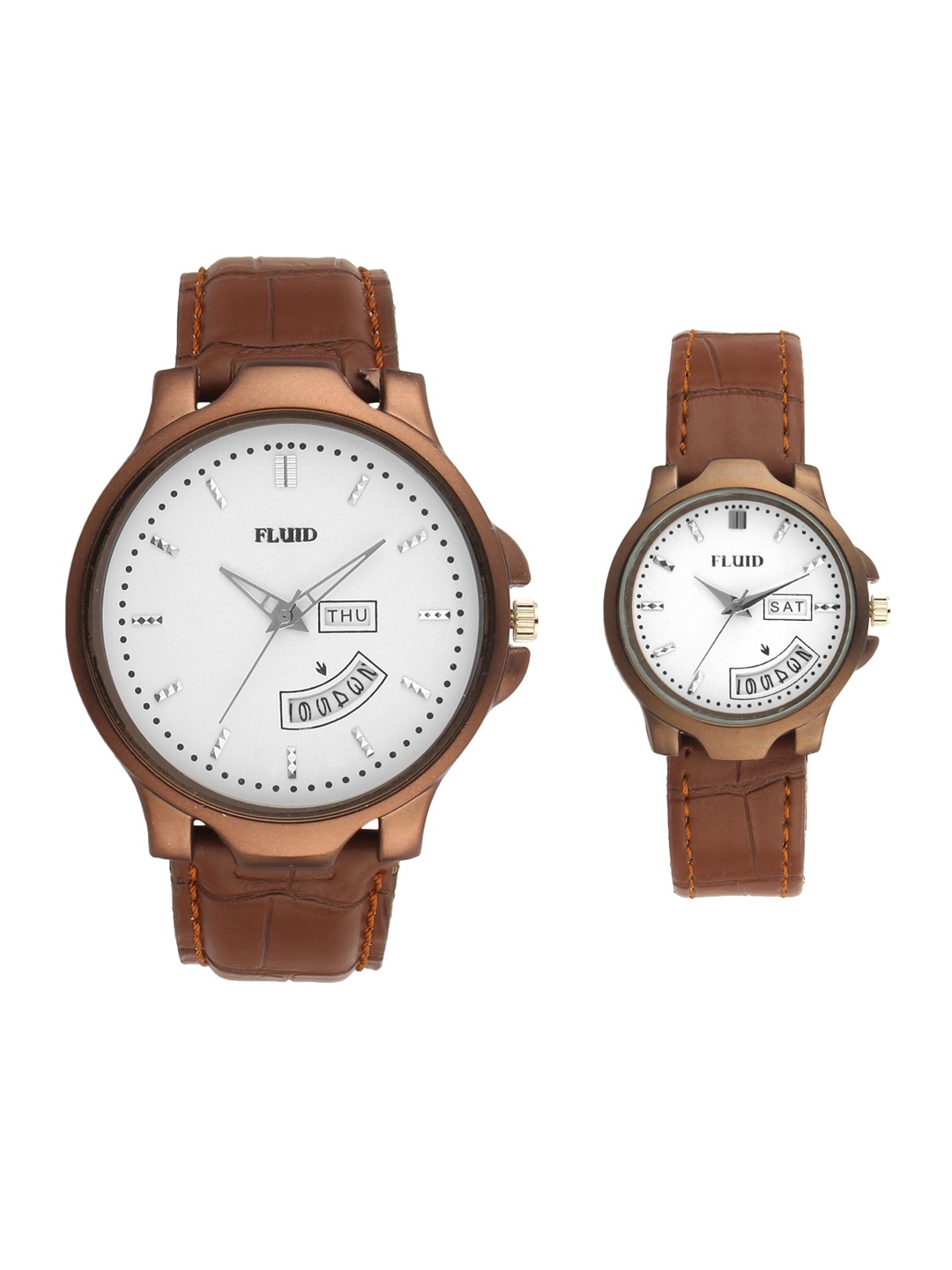 

FLUID Unisex White Couple Watch Gift Set FLW-780PR-WH01