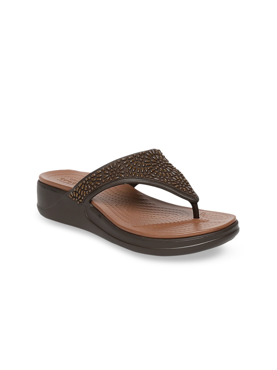 

Crocs Women Brown Monterey Embellished Heels