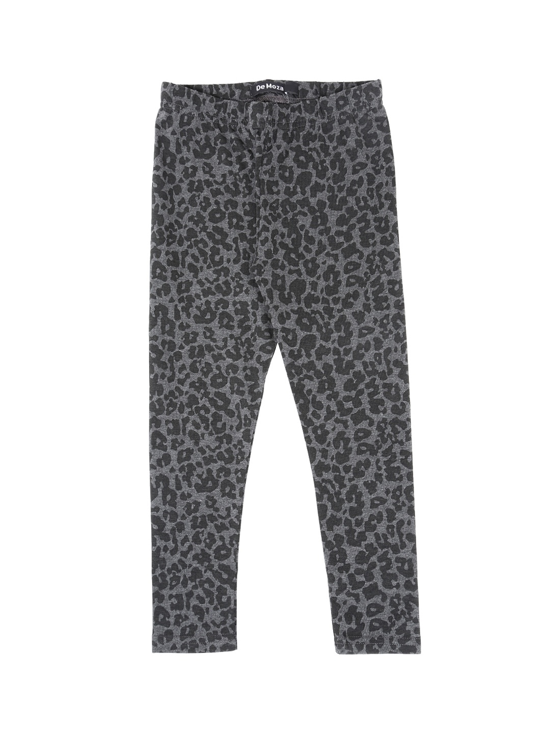 

De Moza Girls Charcoal Grey & Black Printed Ankle-Length Leggings