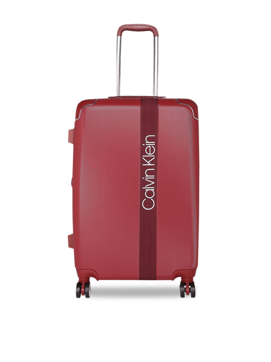

Calvin Klein Burgundy Solid Madison Ave Hs Hard-Sided Medium Trolley Suitcase