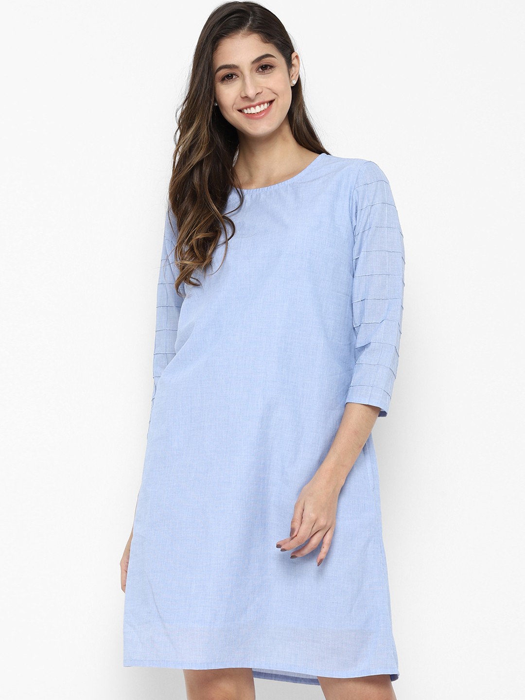 

Allen Solly Women Blue Solid A-Line Dress