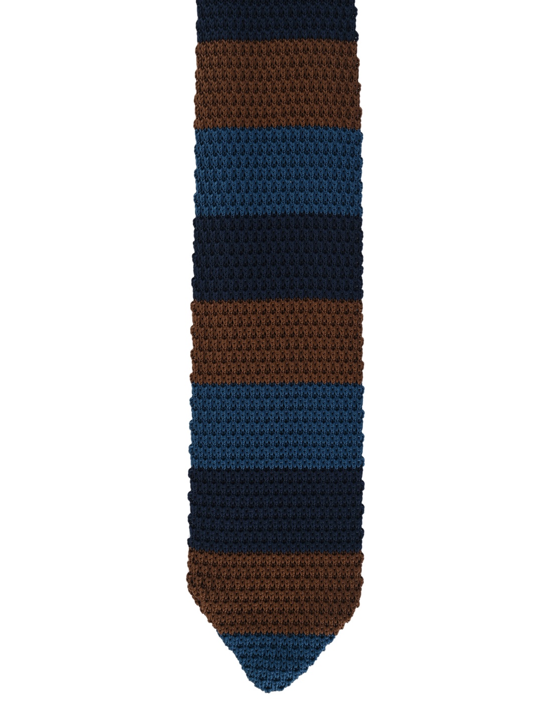 

Calvadoss Blue & Navy Blue Striped Skinny Tie