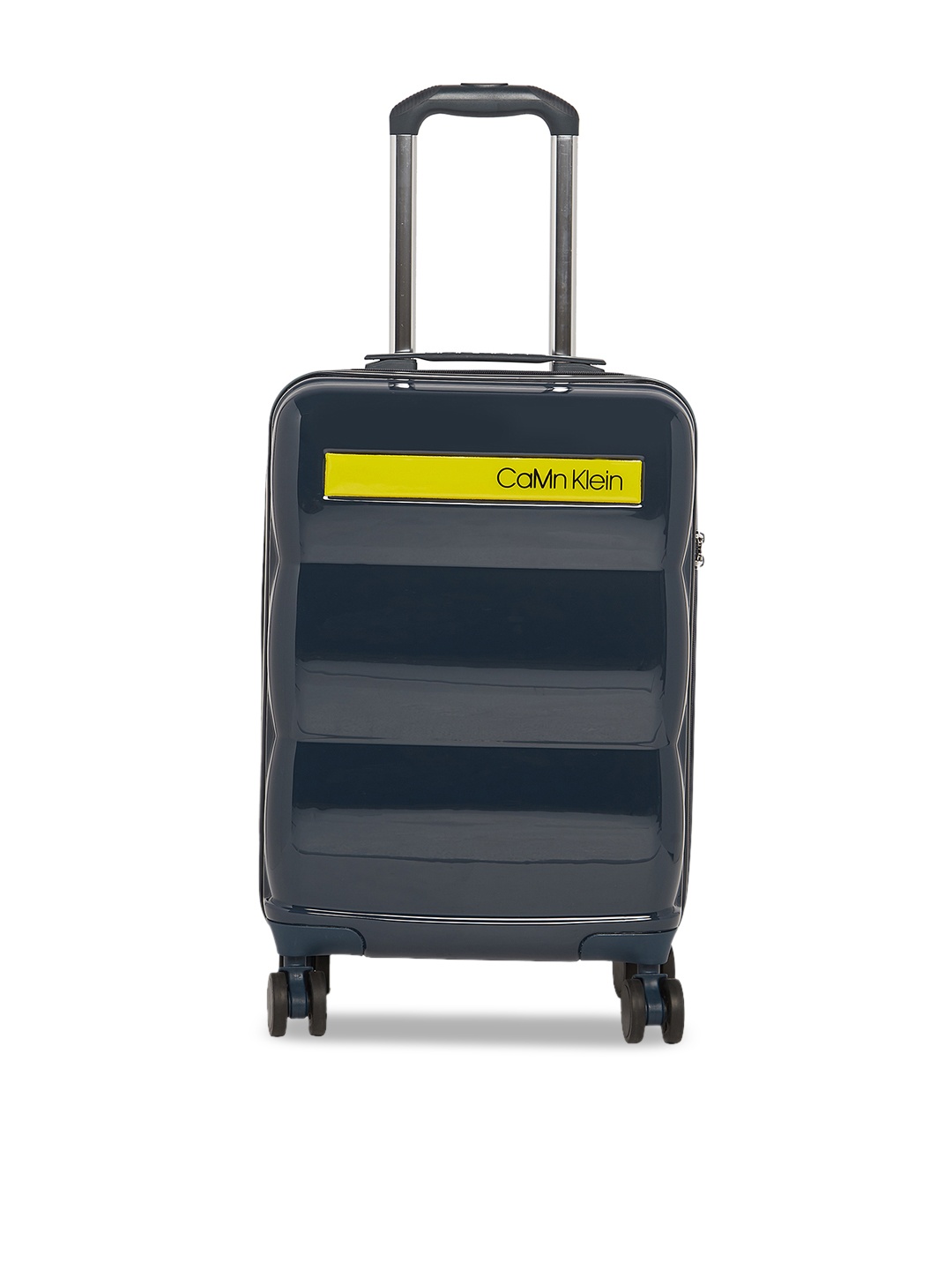 

Calvin Klein Unisex Navy Blue Solid Down To Fly Hard-Sided Cabin Trolley Suitcase