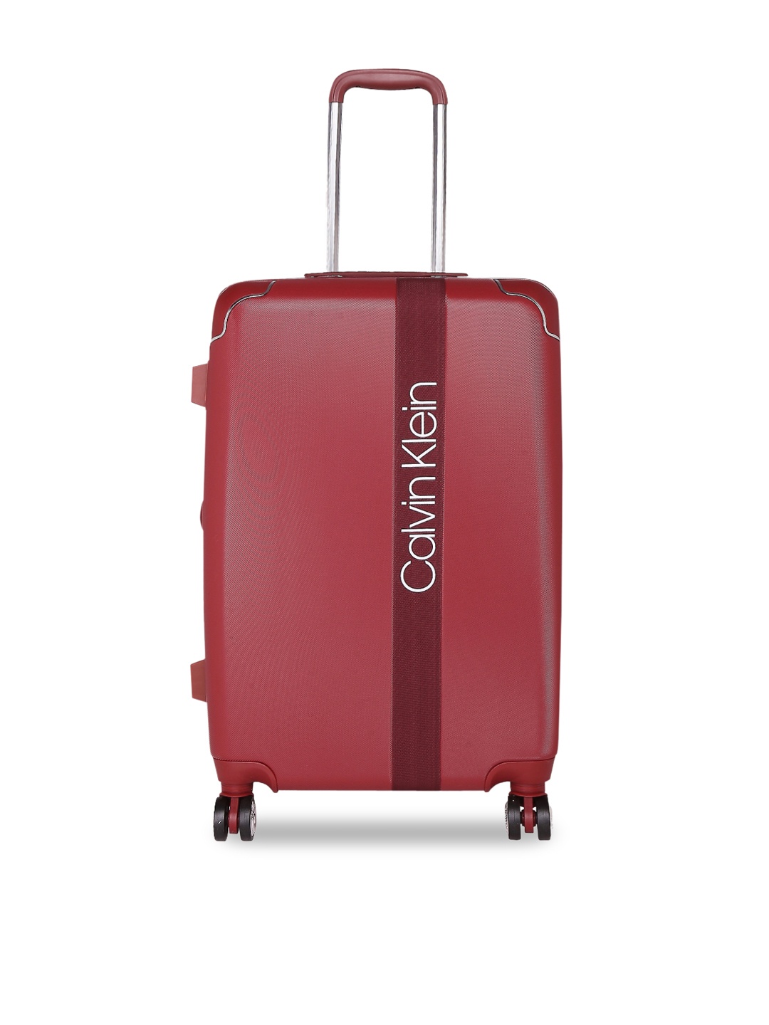 

Calvin Klein Burgundy Madison 360-Degree Rotation Soft-Sided Cabin Trolley Suitcase