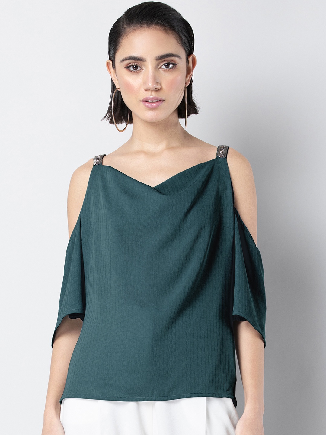 

FabAlley Women Green Solid Top