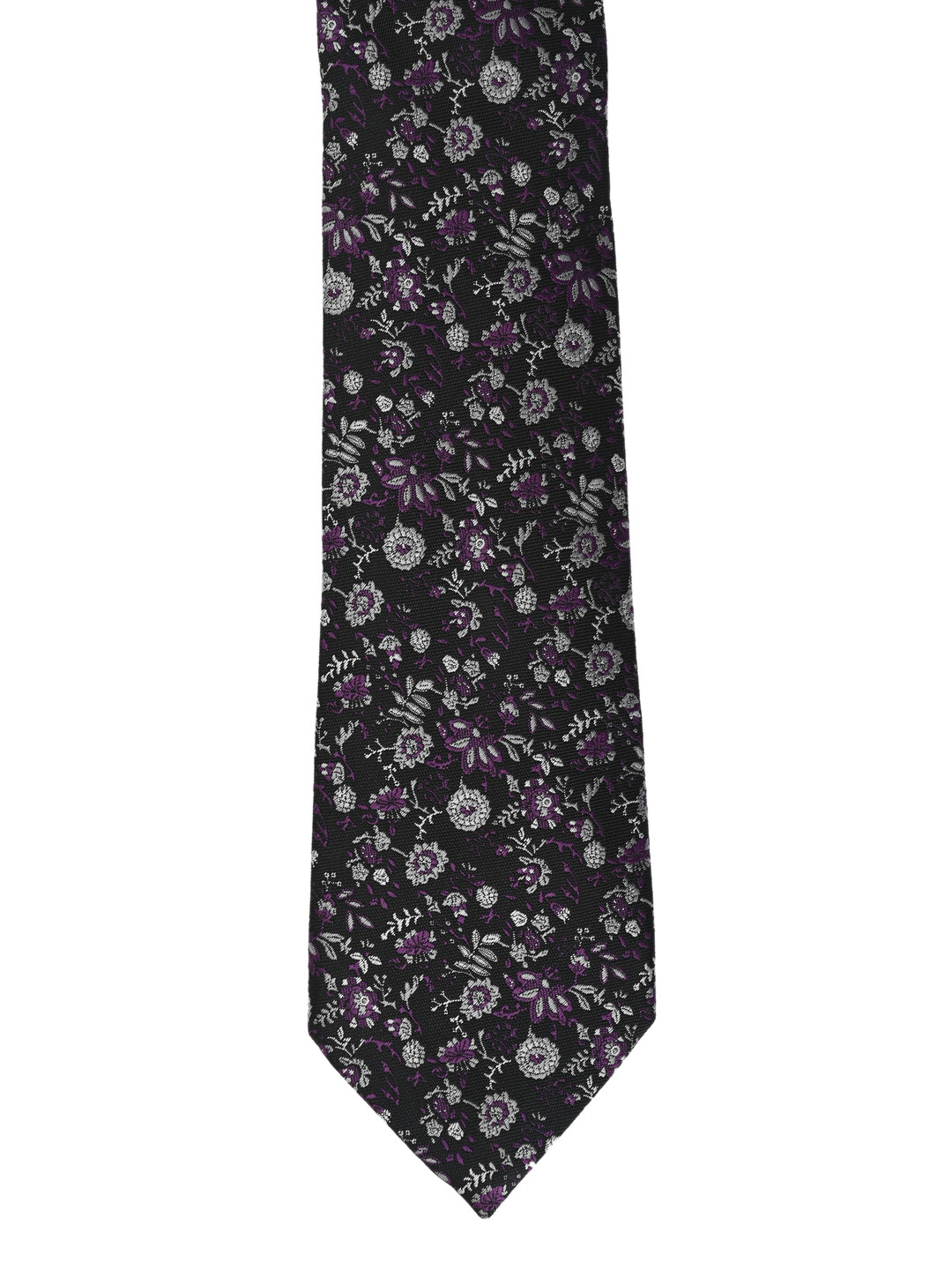 

Calvadoss Purple & Black Woven Design Broad Tie