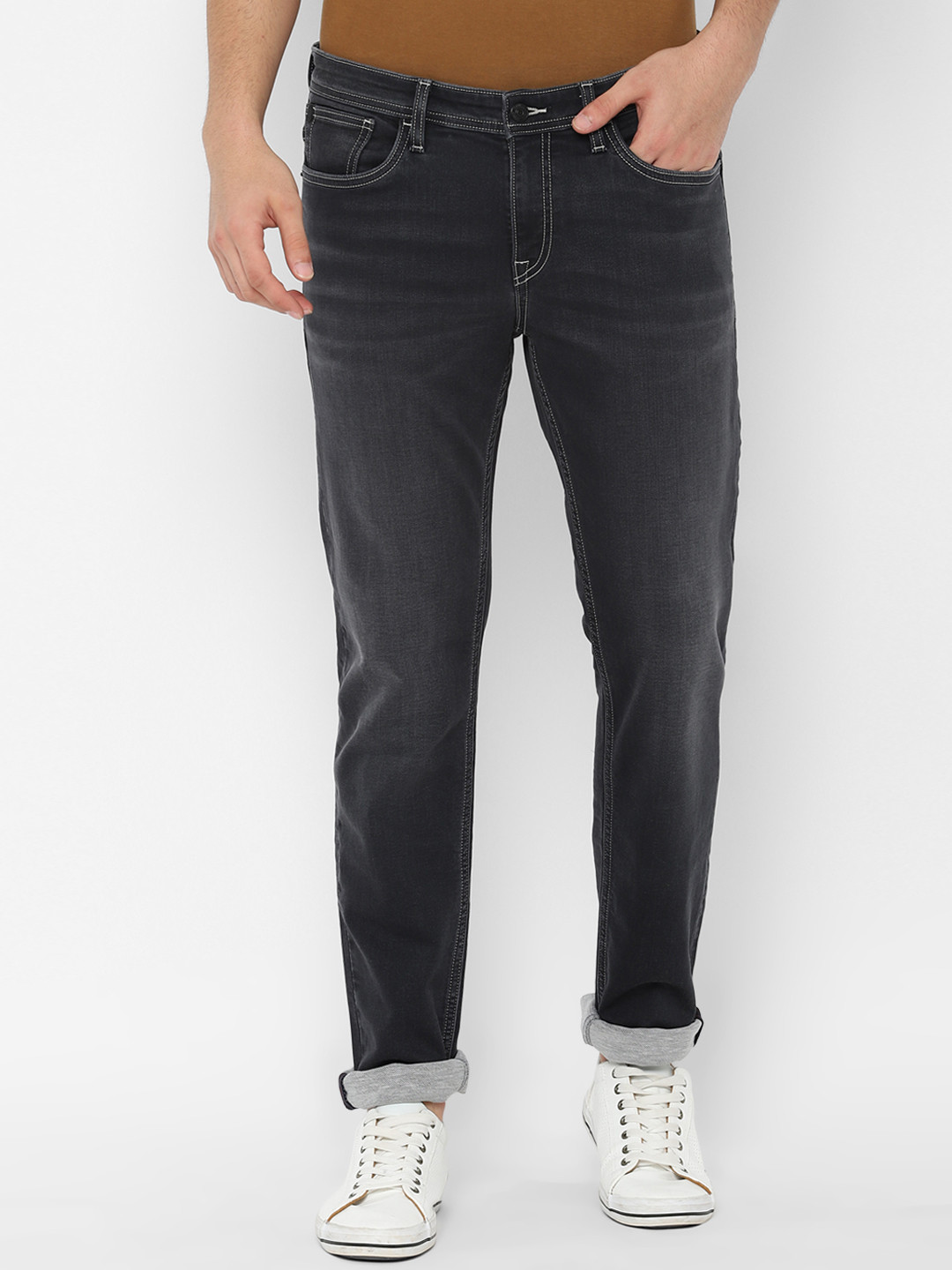 

Allen Solly Men Black Skinny Fit Mid-Rise Clean Look Stretchable Jeans