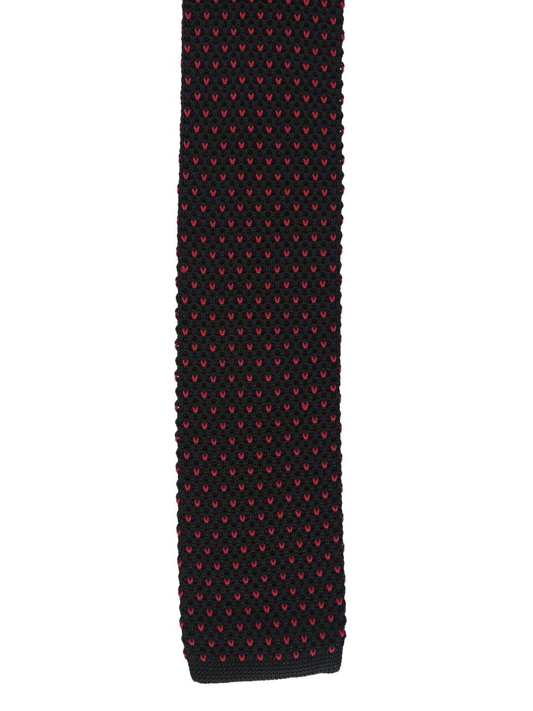 

Calvadoss Black Woven Design Skinny Tie