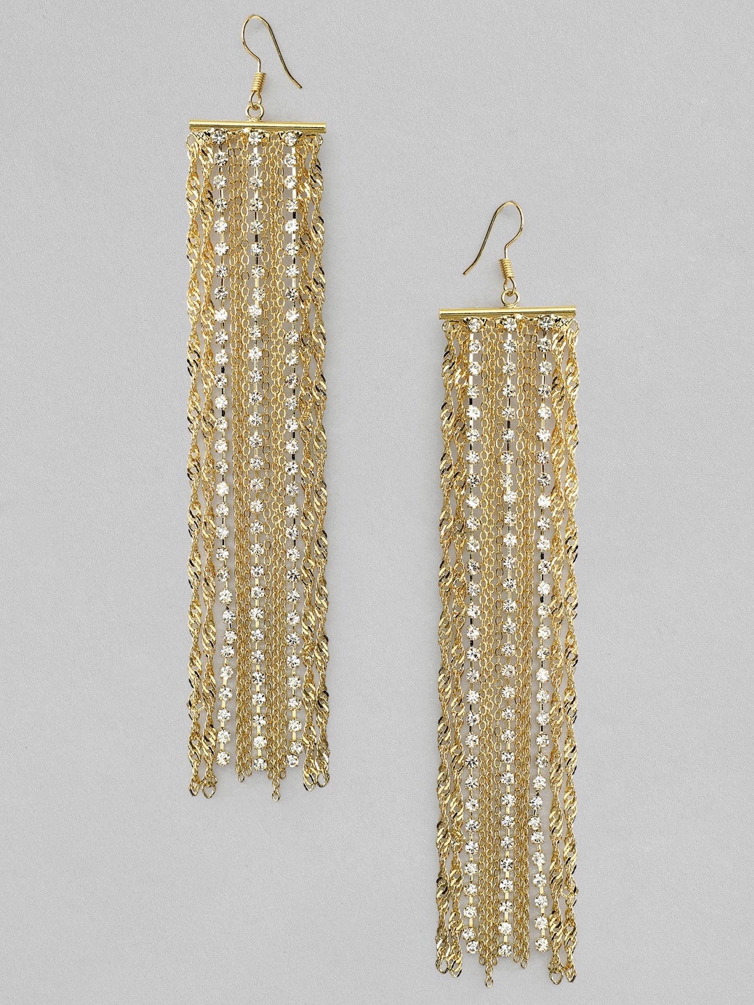 

Rubans Gold-Toned Classic Drop Earrings