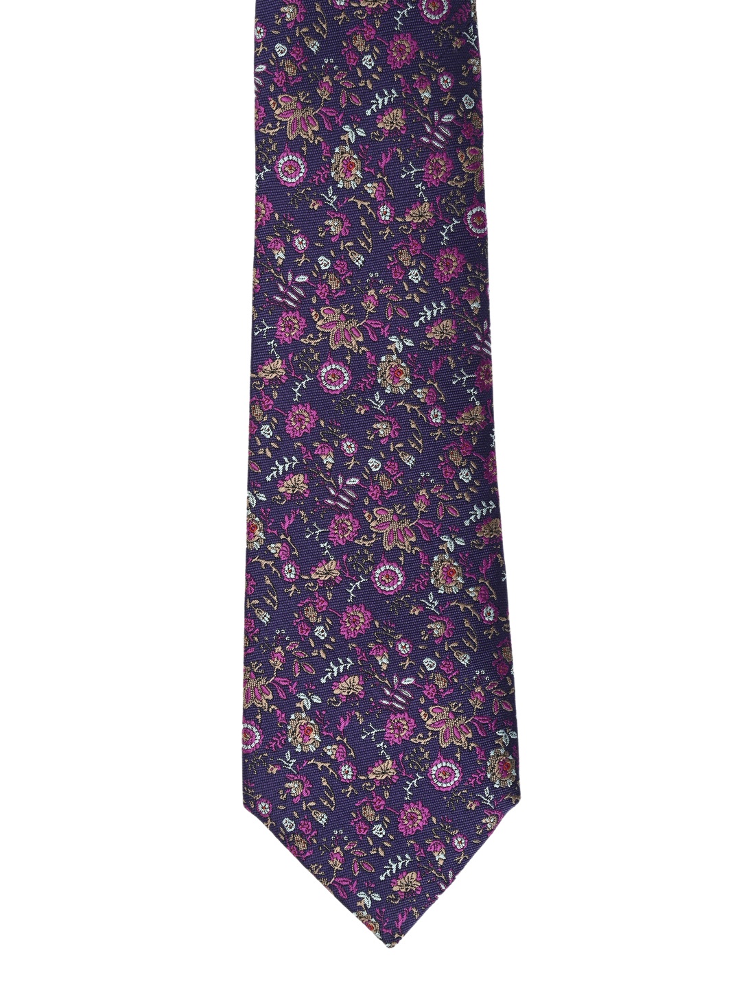 

Calvadoss Men Purple & Pink Woven Design Broad Tie