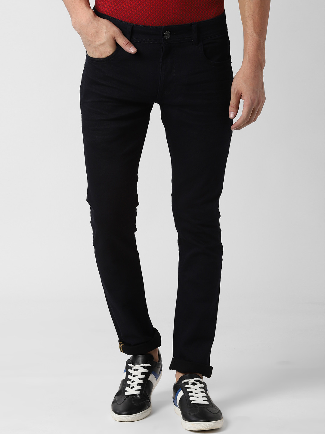 

Peter England Casuals Men Black Skinny Fit Mid-Rise Clean Look Stretchable Jeans