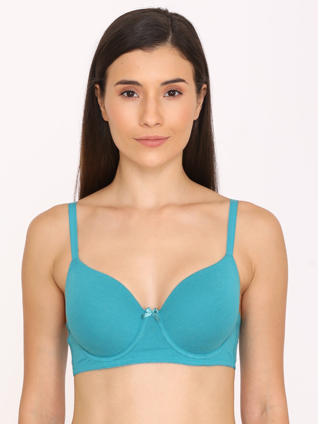 

Zivame Sea Green Solid Underwired Lightly Padded T-shirt Bra ZI1135CORE