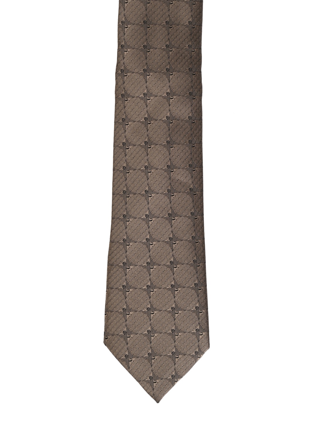 

Calvadoss Men Taupe Woven Design Broad Tie