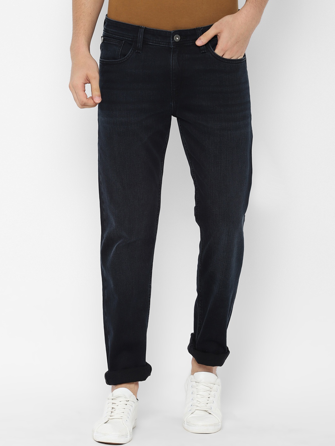 

Allen Solly Men Navy Blue Slim Fit Mid-Rise Clean Look Stretchable Jeans