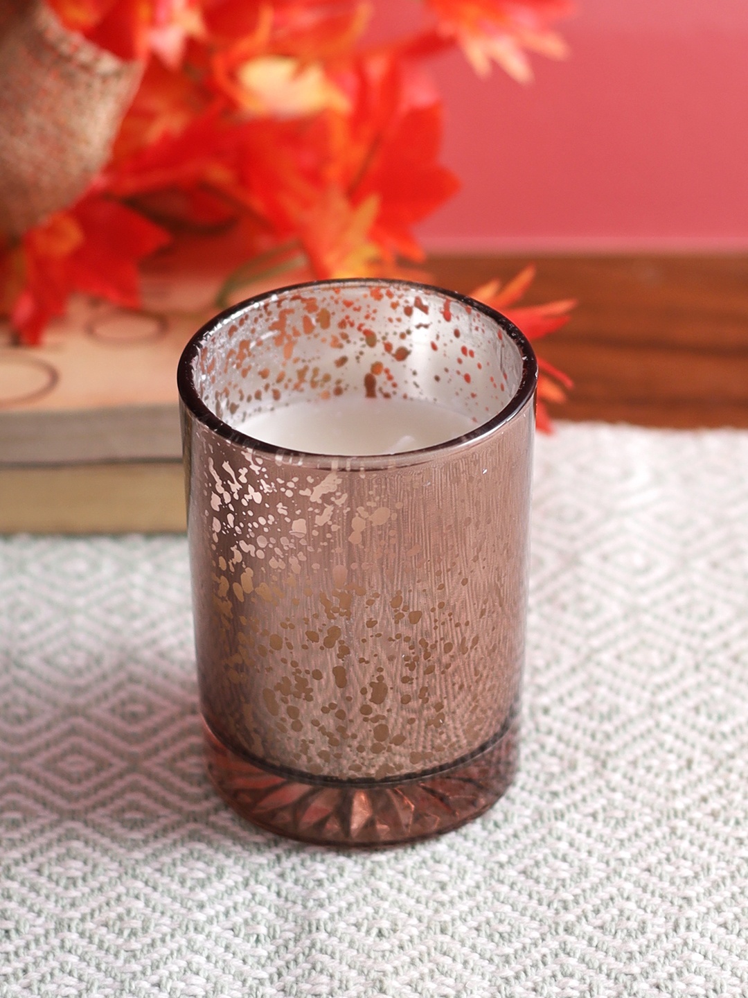 

Aapno Rajasthan Brown Sweet & Permeating Fancy Glass Candle