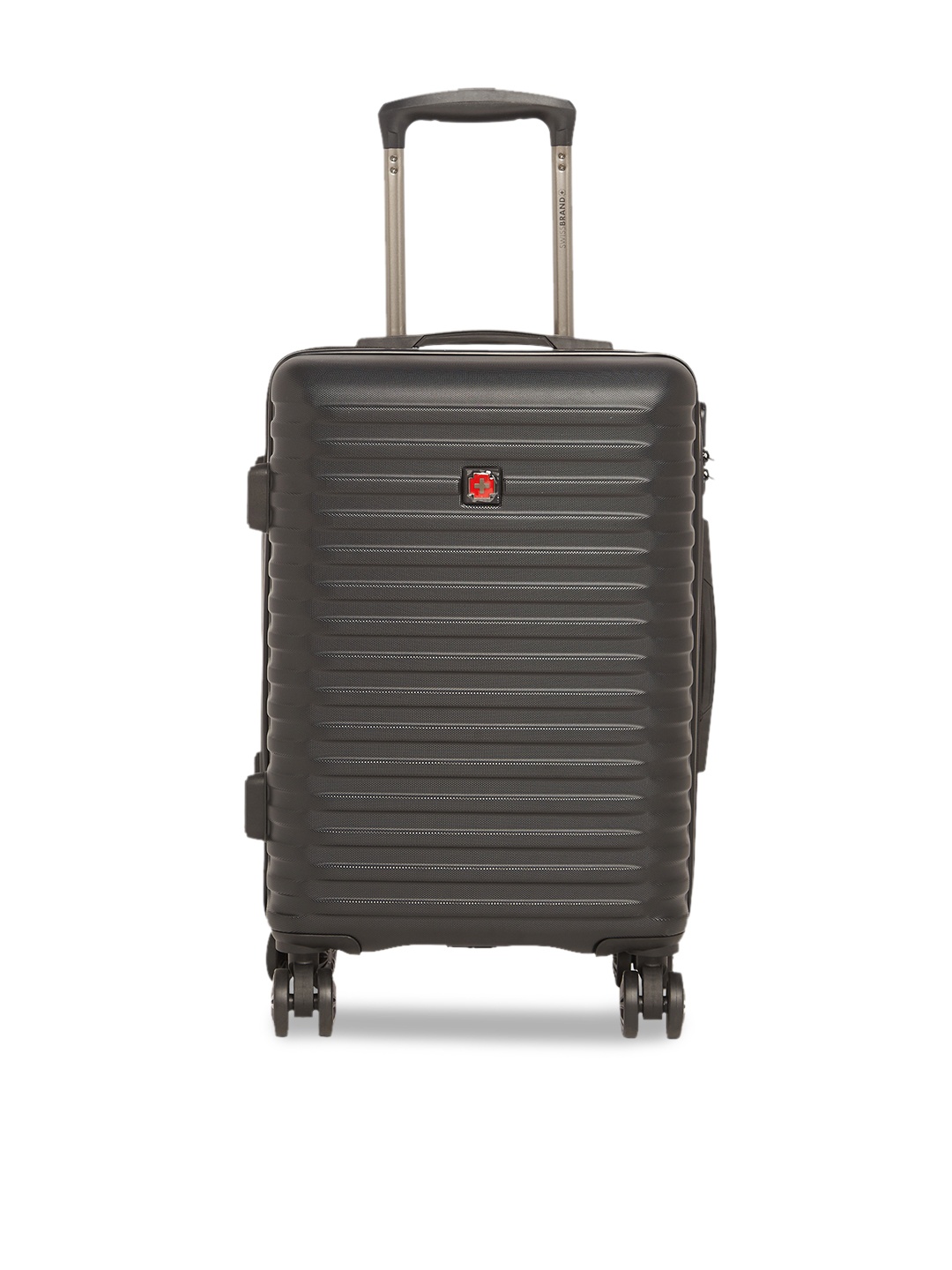 

SWISS BRAND Black Solid Dublin Hard-Sided Cabin Trolley Suitcase