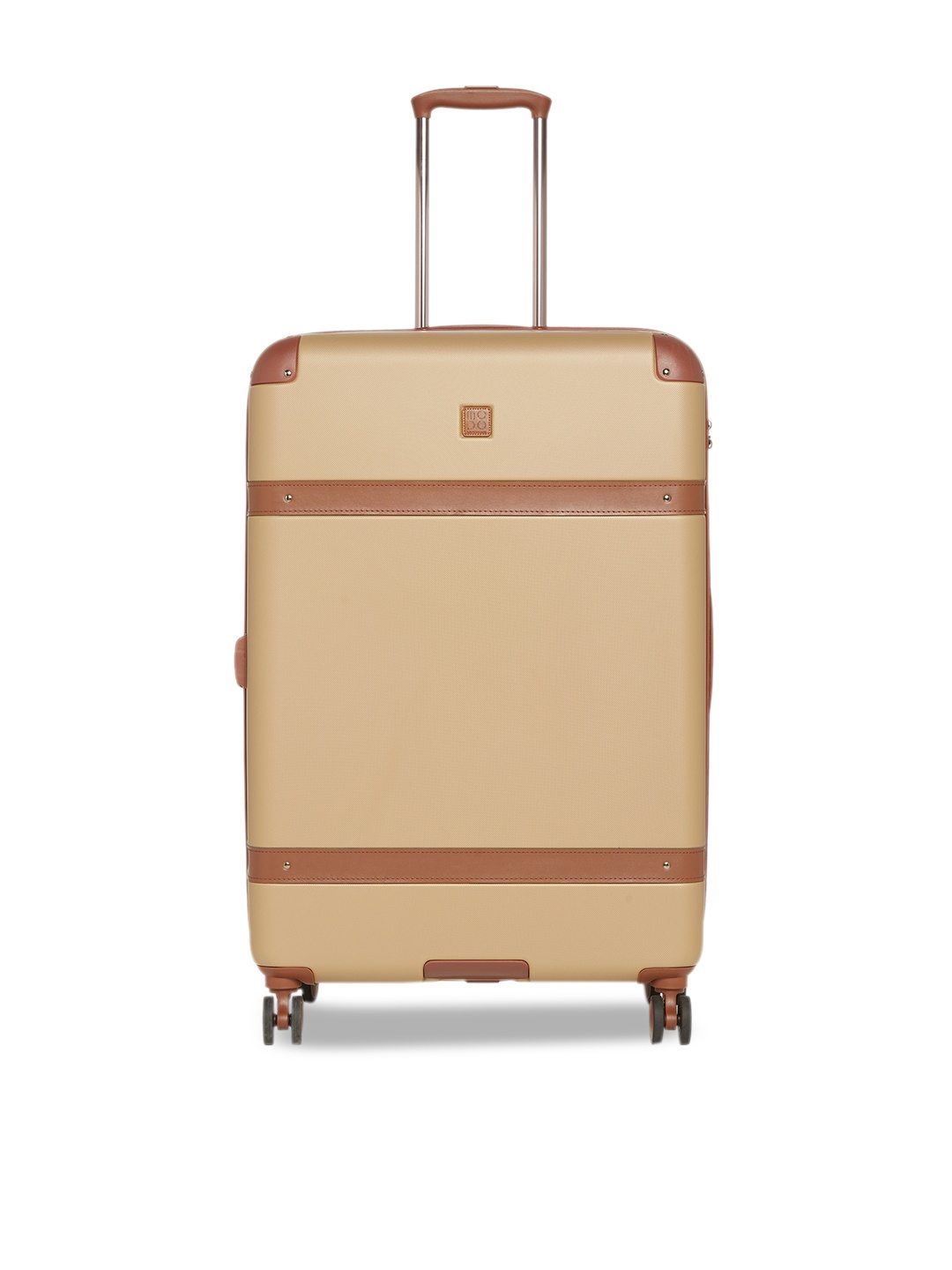 

RONCATO Unisex Beige Textured Charm Hard-Sided Ecru Trolley Suitcase