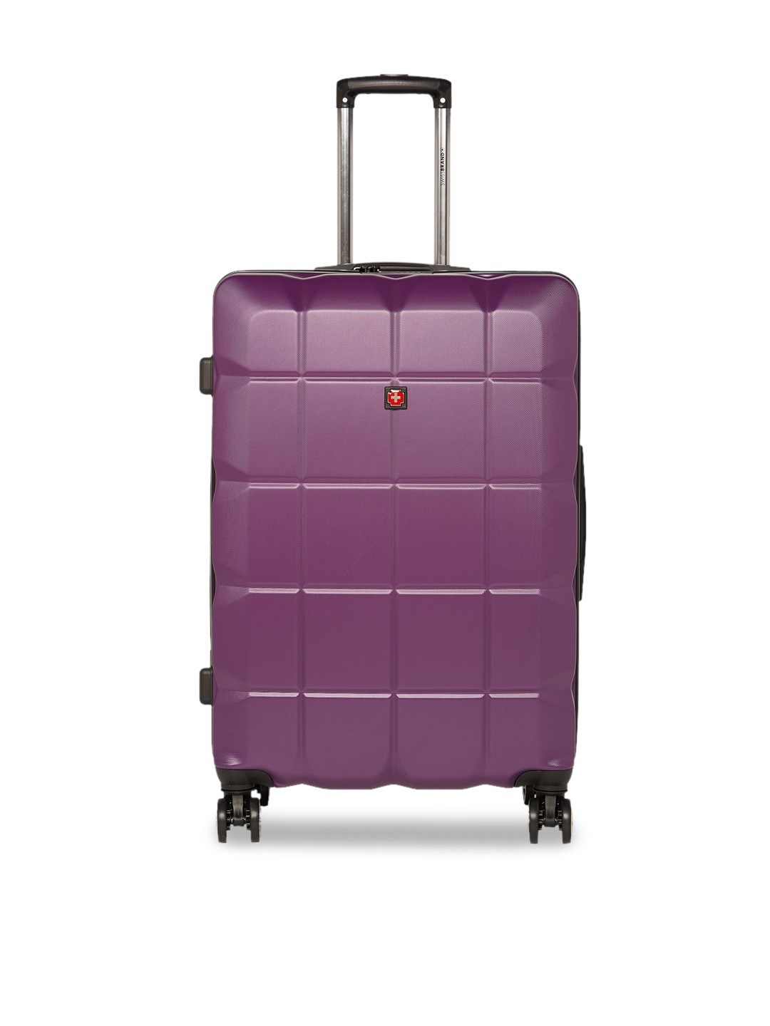 

SWISS BRAND Unisex Purple Friburg 360-Degree Rotation Hard-Sided Large Trolley Suitcase