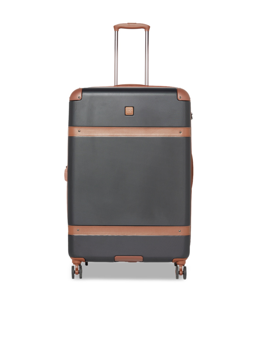 

RONCATO Unisex Black Textured Charm Hard-Sided Large Trolley Suitcase
