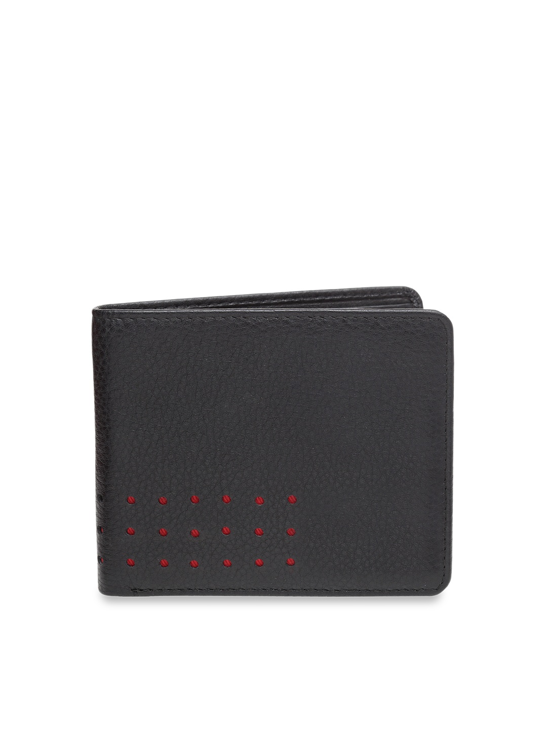 

amicraft Men Black Solid Leather Two Fold Wallet