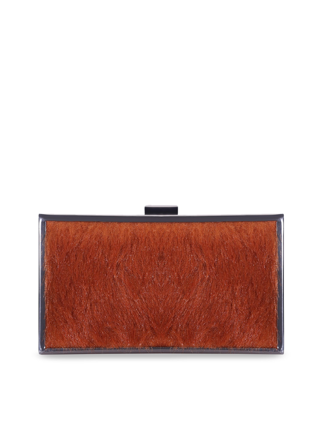 

Vdesi Brown Textured Box Clutches