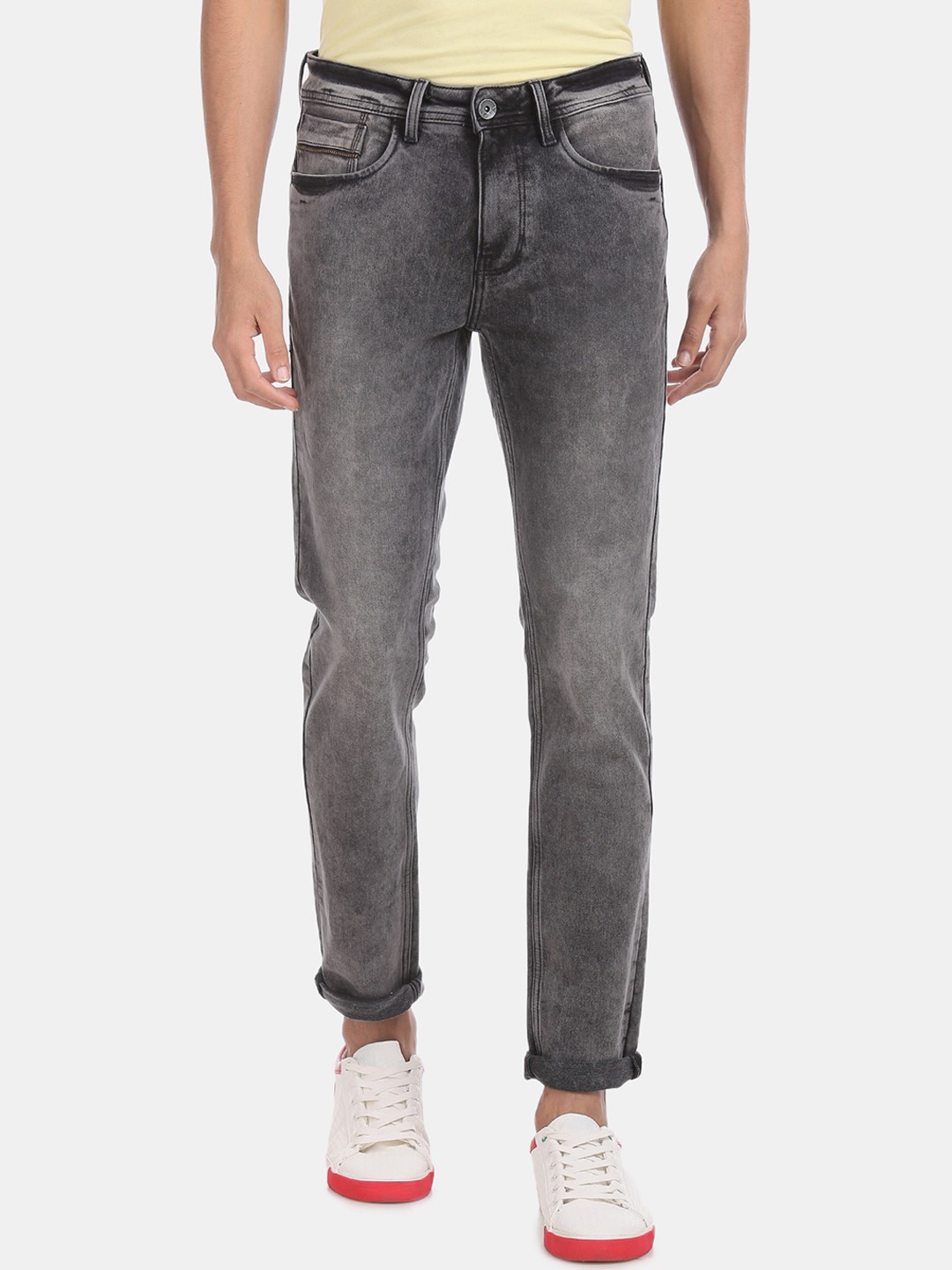 

Ed Hardy Men Grey Skinny Fit Mid-Rise Clean Look Stretchable Jeans