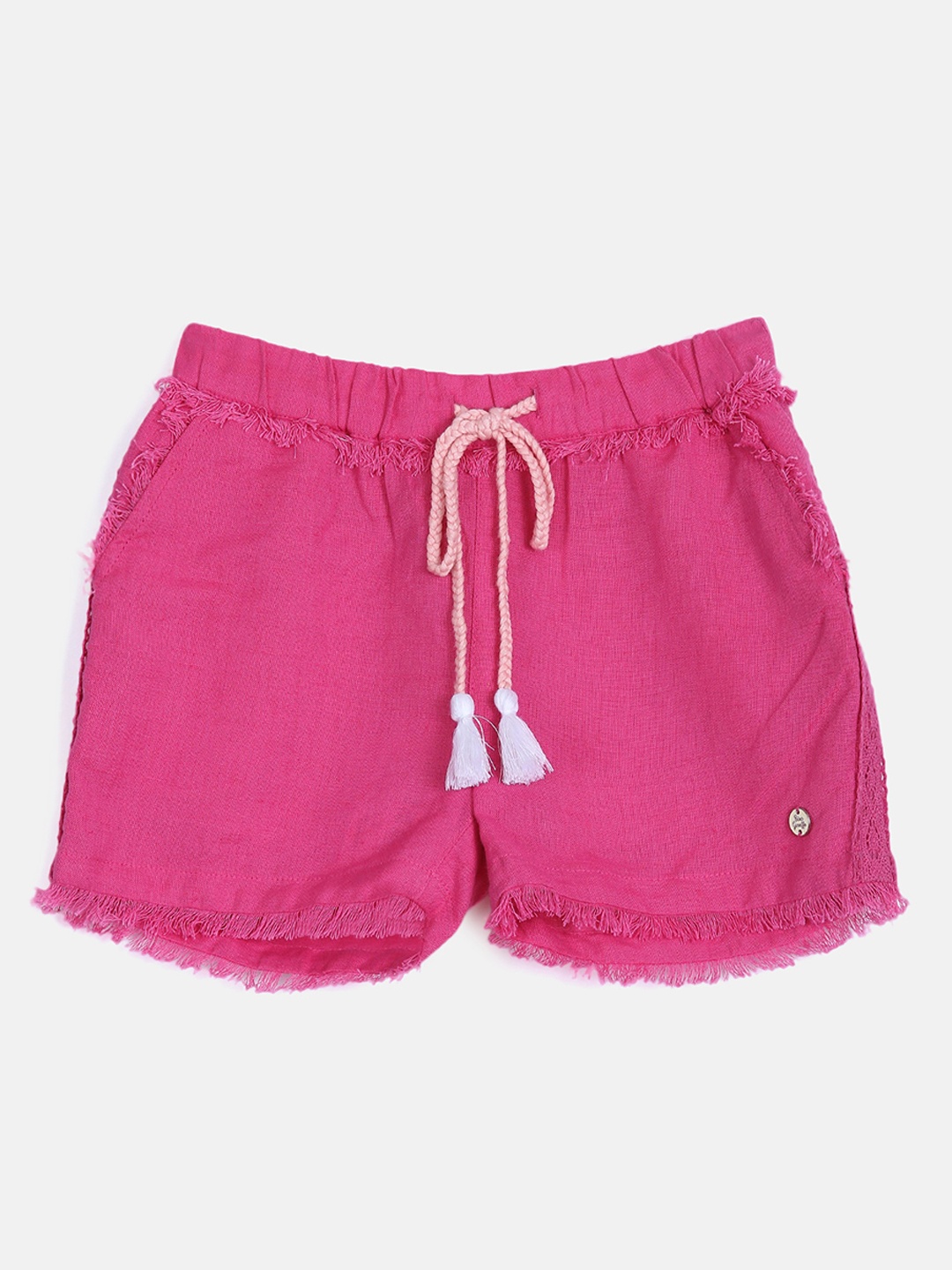 

Blue Giraffe Girls Magenta Pink Solid Regular Fit Regular Shorts