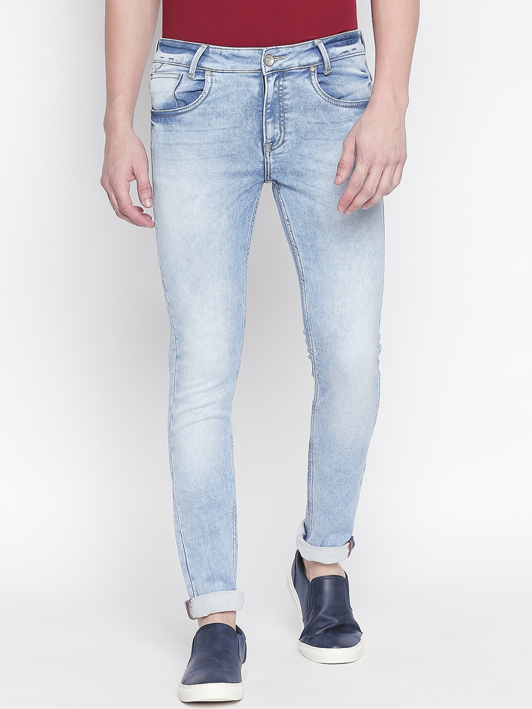 

Mufti Men Blue Skinny Fit Mid-Rise Clean Look Stretchable Jeans