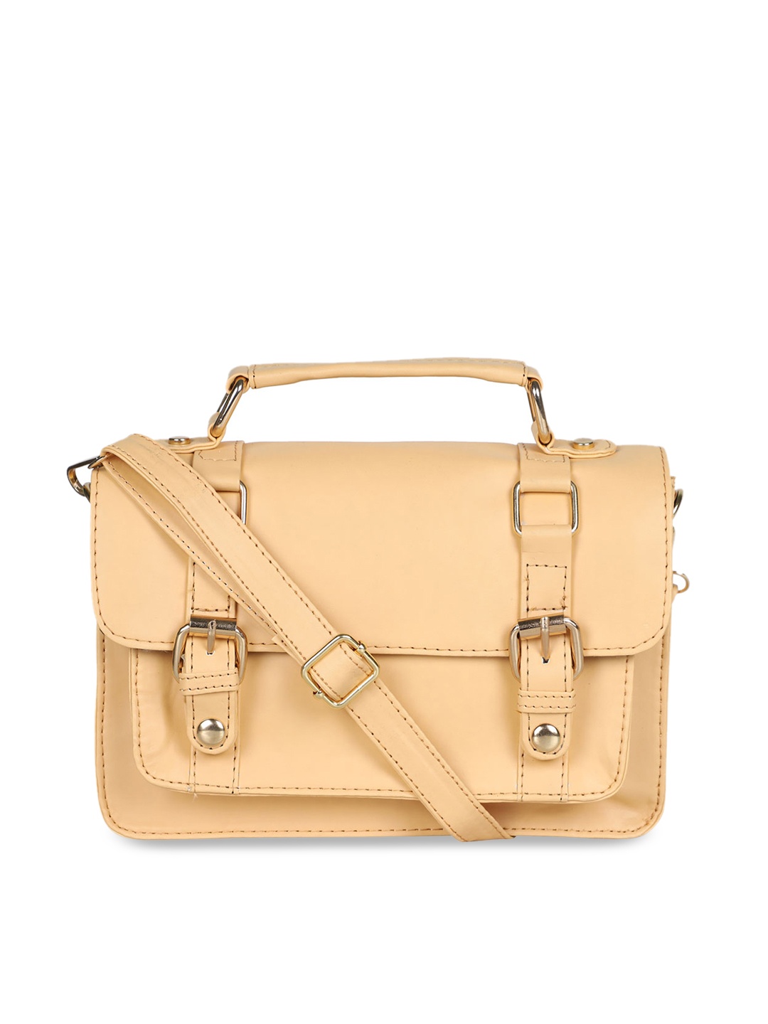 

Bagsy Malone Peach-Coloured Solid Satchel
