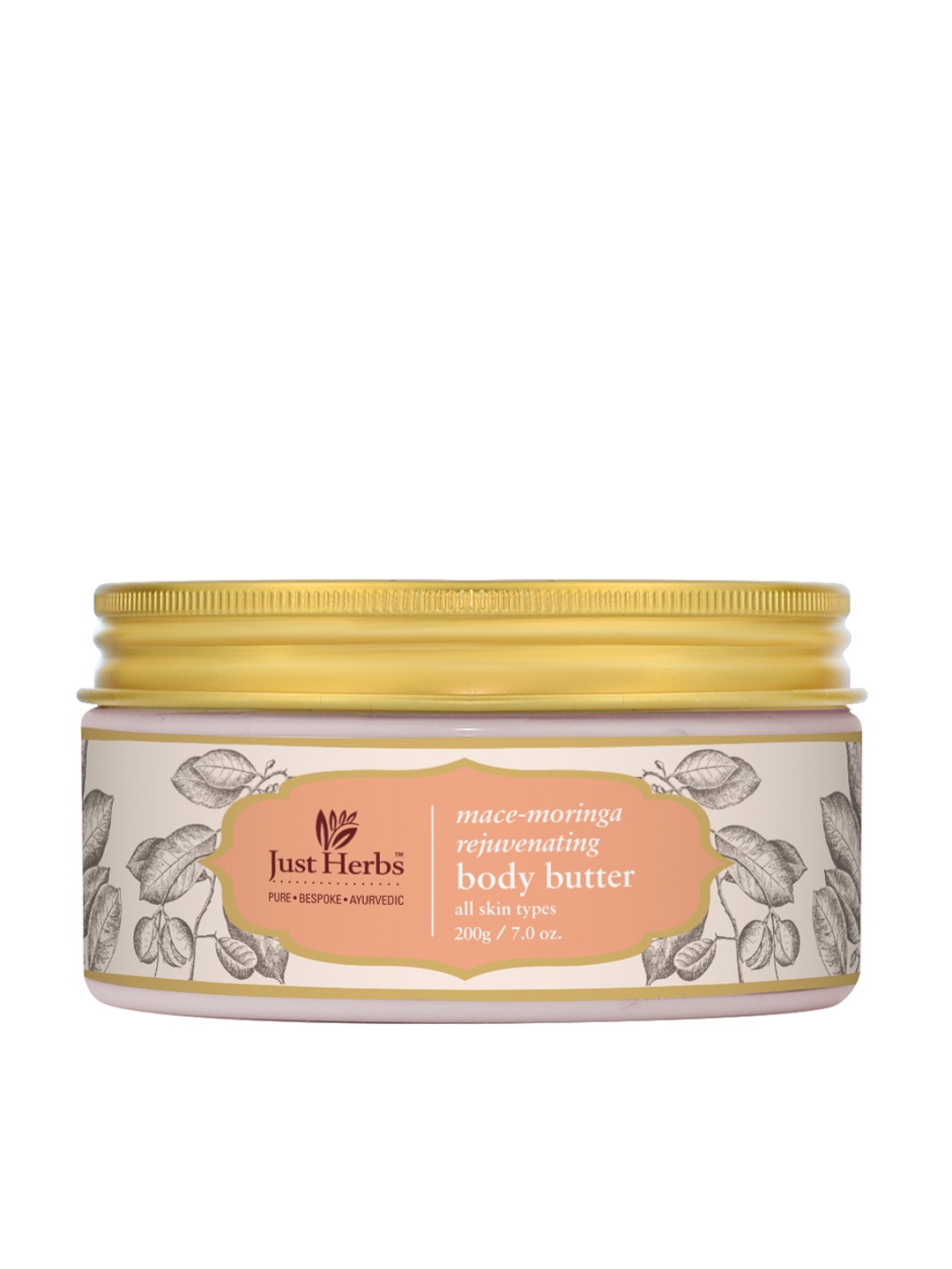 

Just Herbs Mace & Moringa Body Butter For Dry & Rough Skin - 200 g, Na
