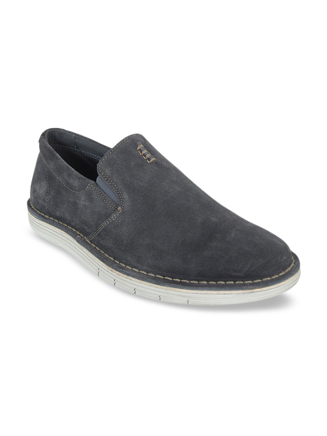 

Clarks Men Blue Slip-On Suede Sneakers