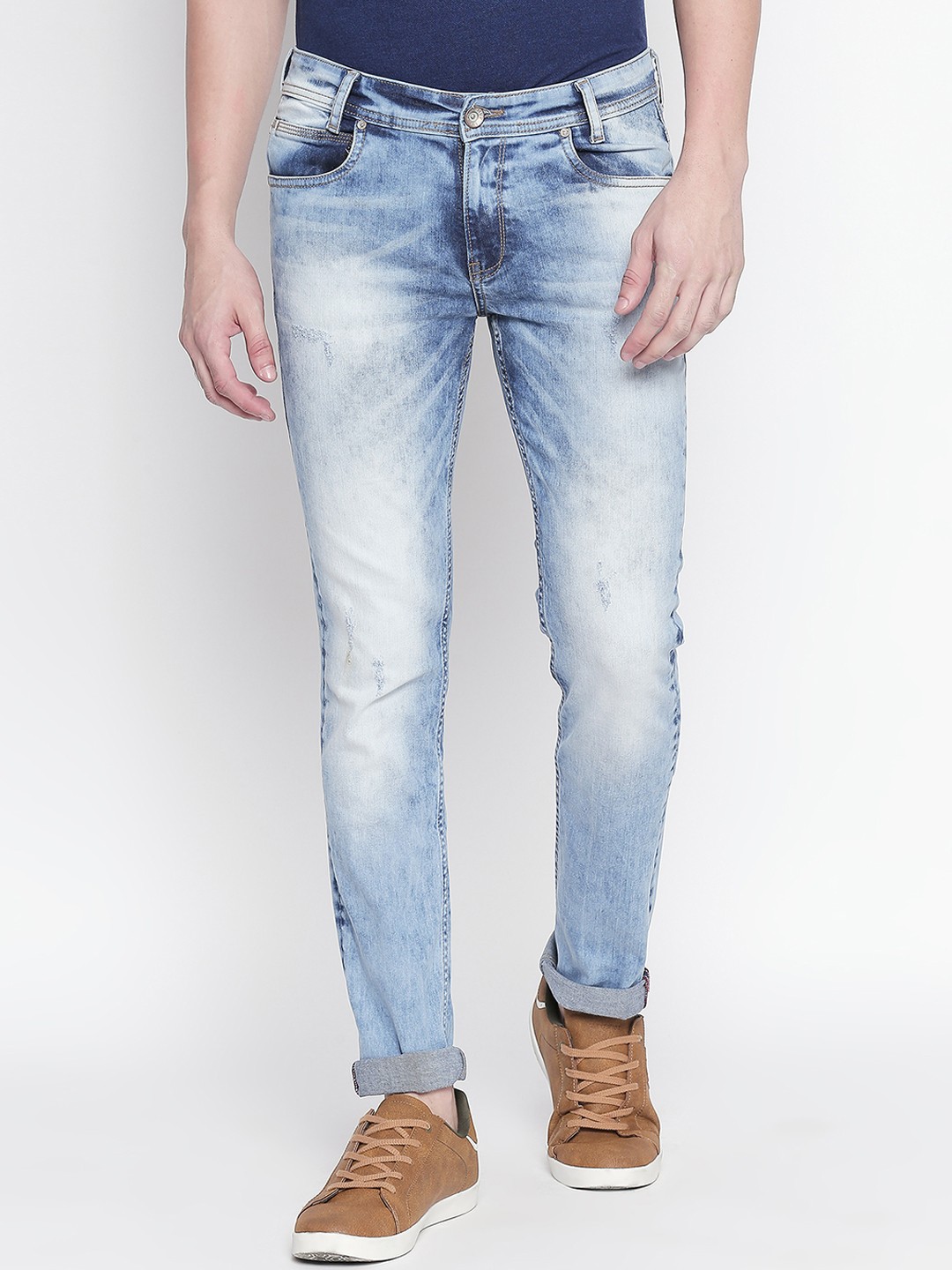 

Mufti Men Blue Slim Fit Mid-Rise Clean Look Stretchable Jeans