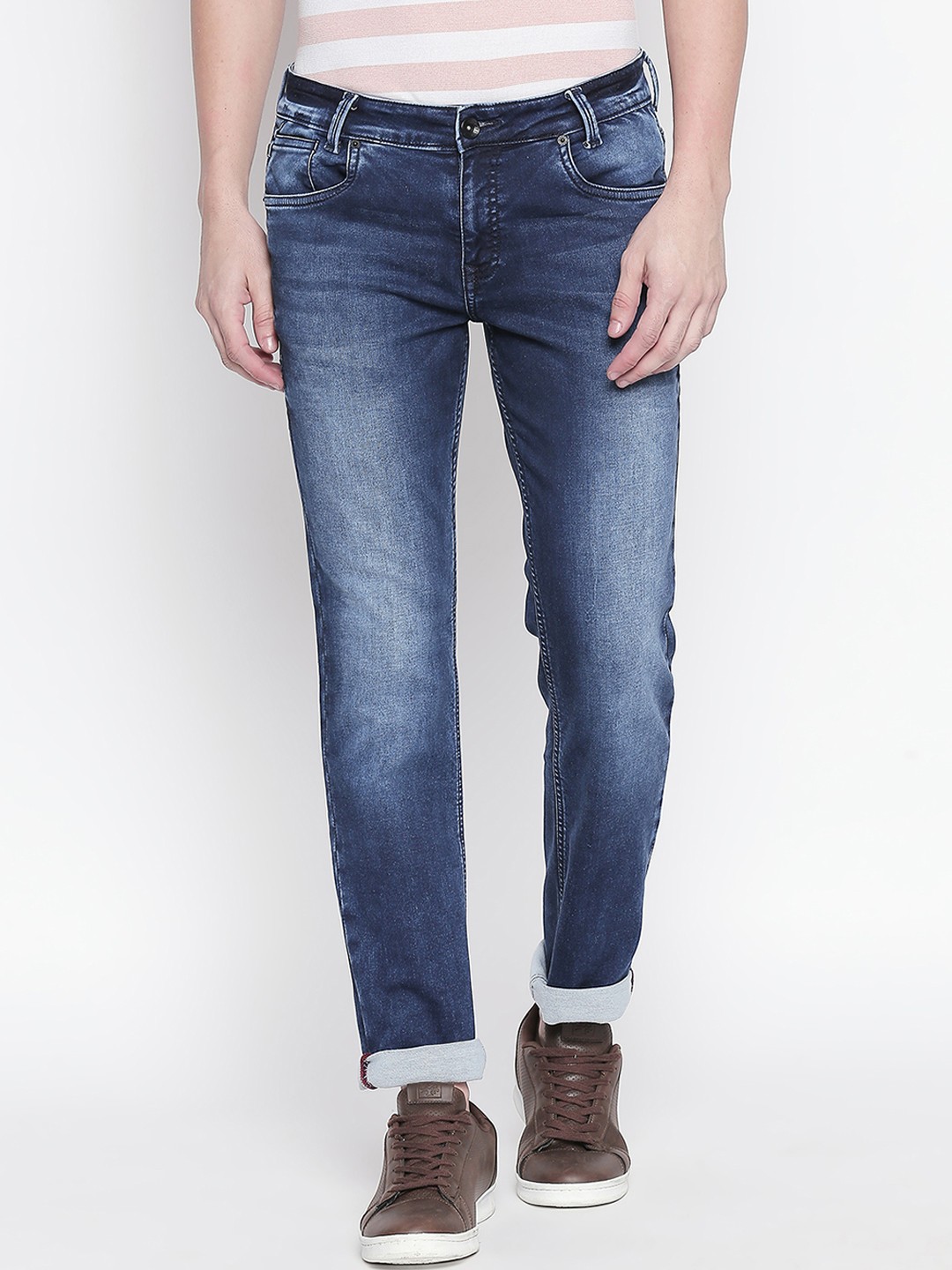 

Mufti Men Blue Slim Fit Mid-Rise Clean Look Stretchable Jeans