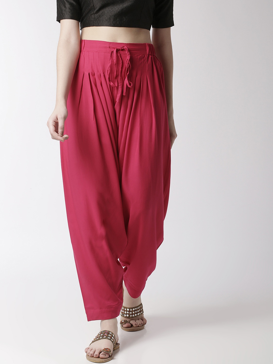 De Moza Women Fuchsia Pink Solid Salwar