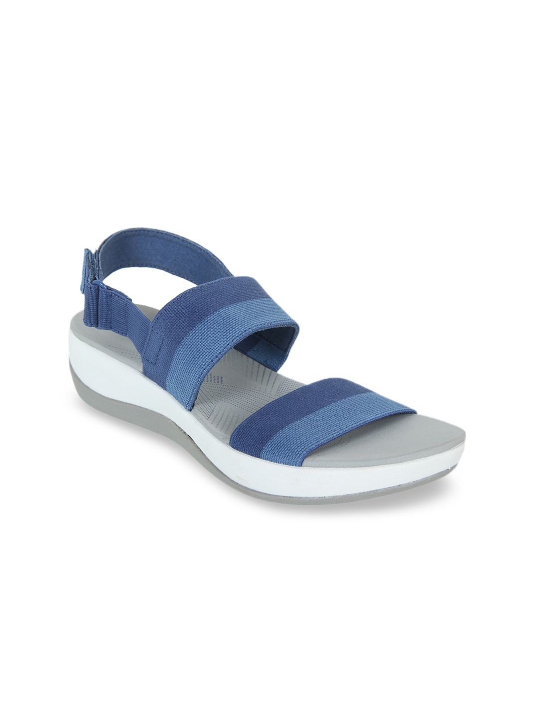 

Clarks Women Blue Striped Comfort Heels