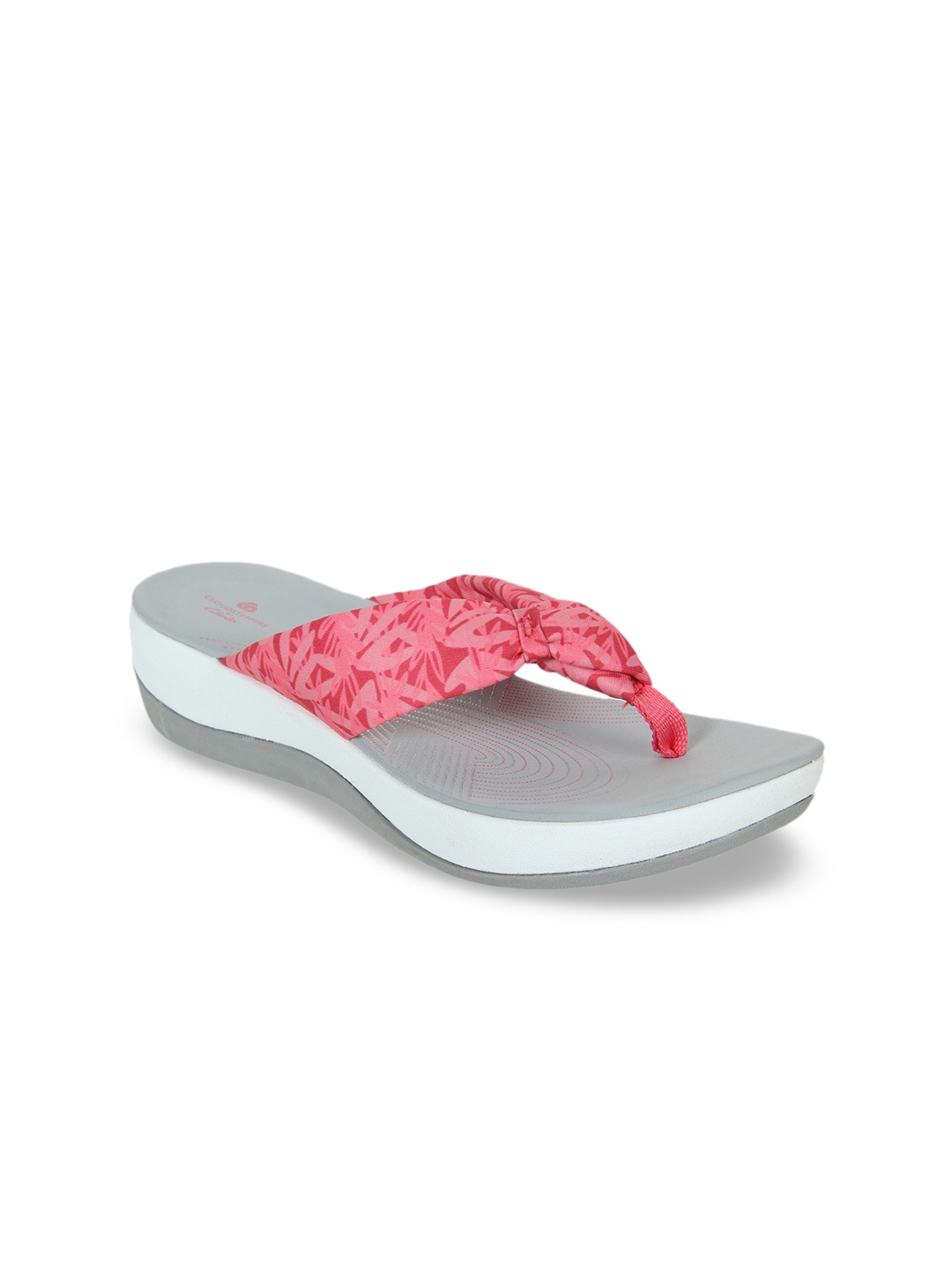 

Clarks Women Pink Printed Comfort Heels