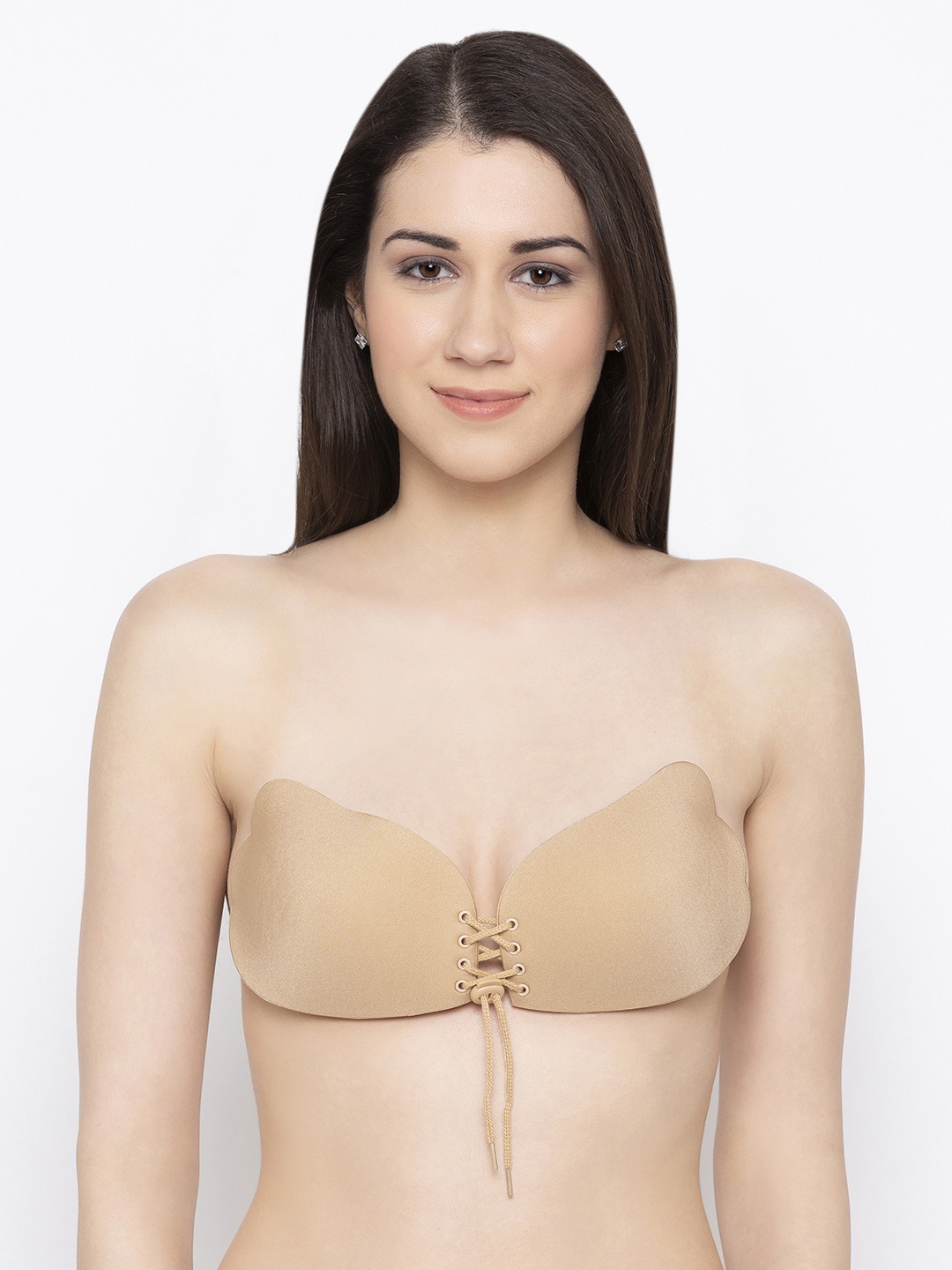 

Candyskin Women Nude-Coloured Solid Stick-On Push-Up Bra