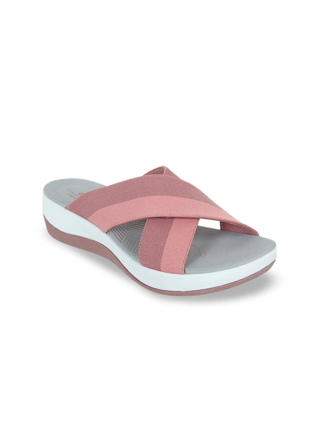 

Clarks Women Pink Colourblocked Comfort Heels