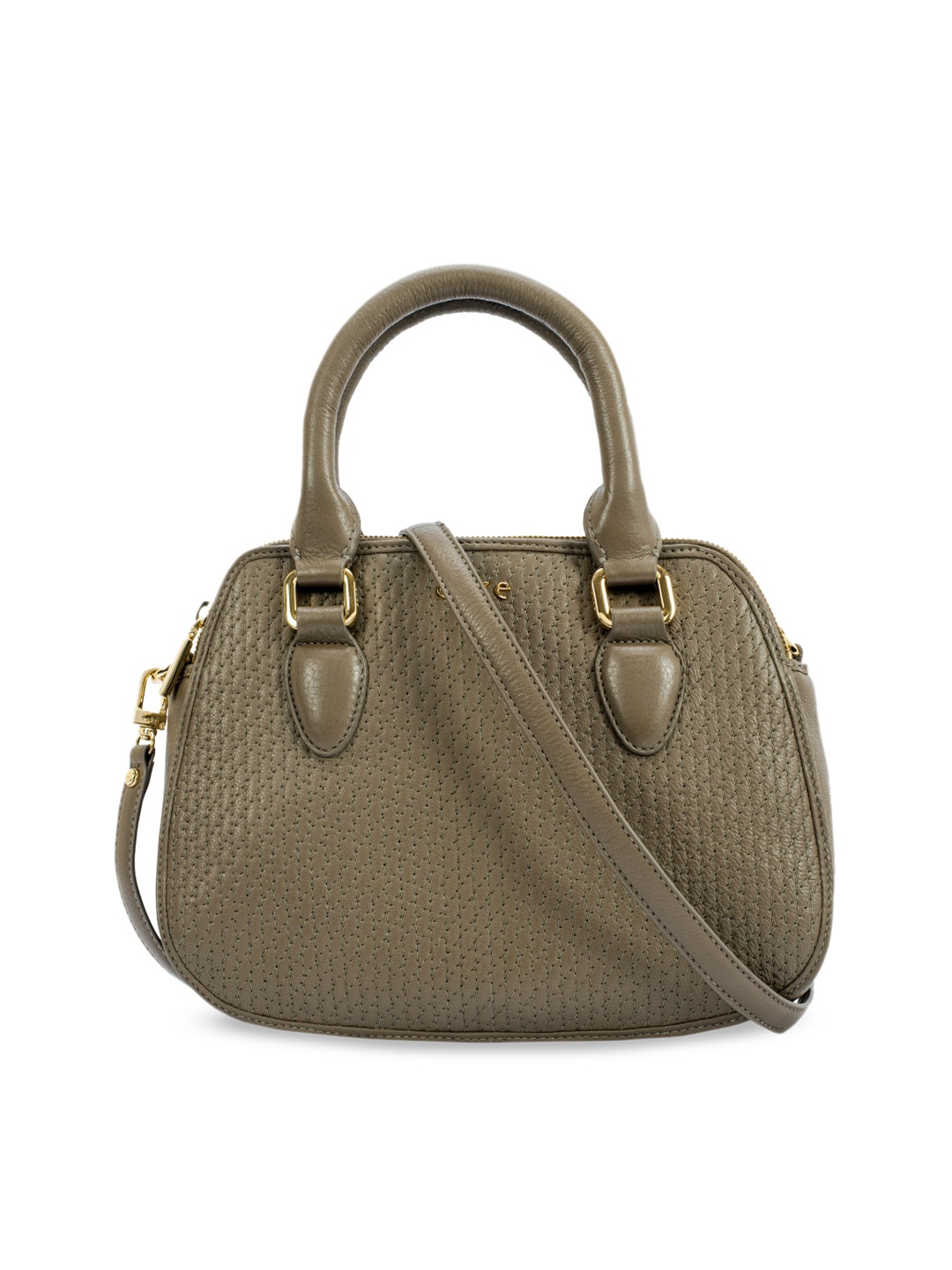 

Eske Taupe Textured Leather Handheld Bag