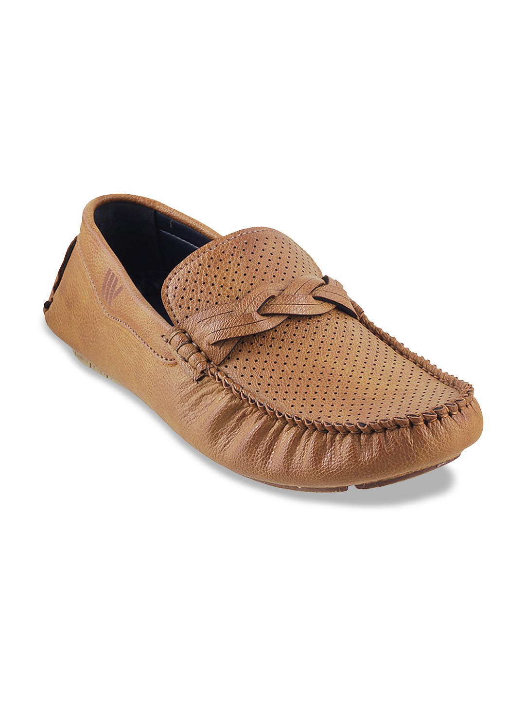 

WALKWAY by Metro Men Tan Brown Perforated Loafers