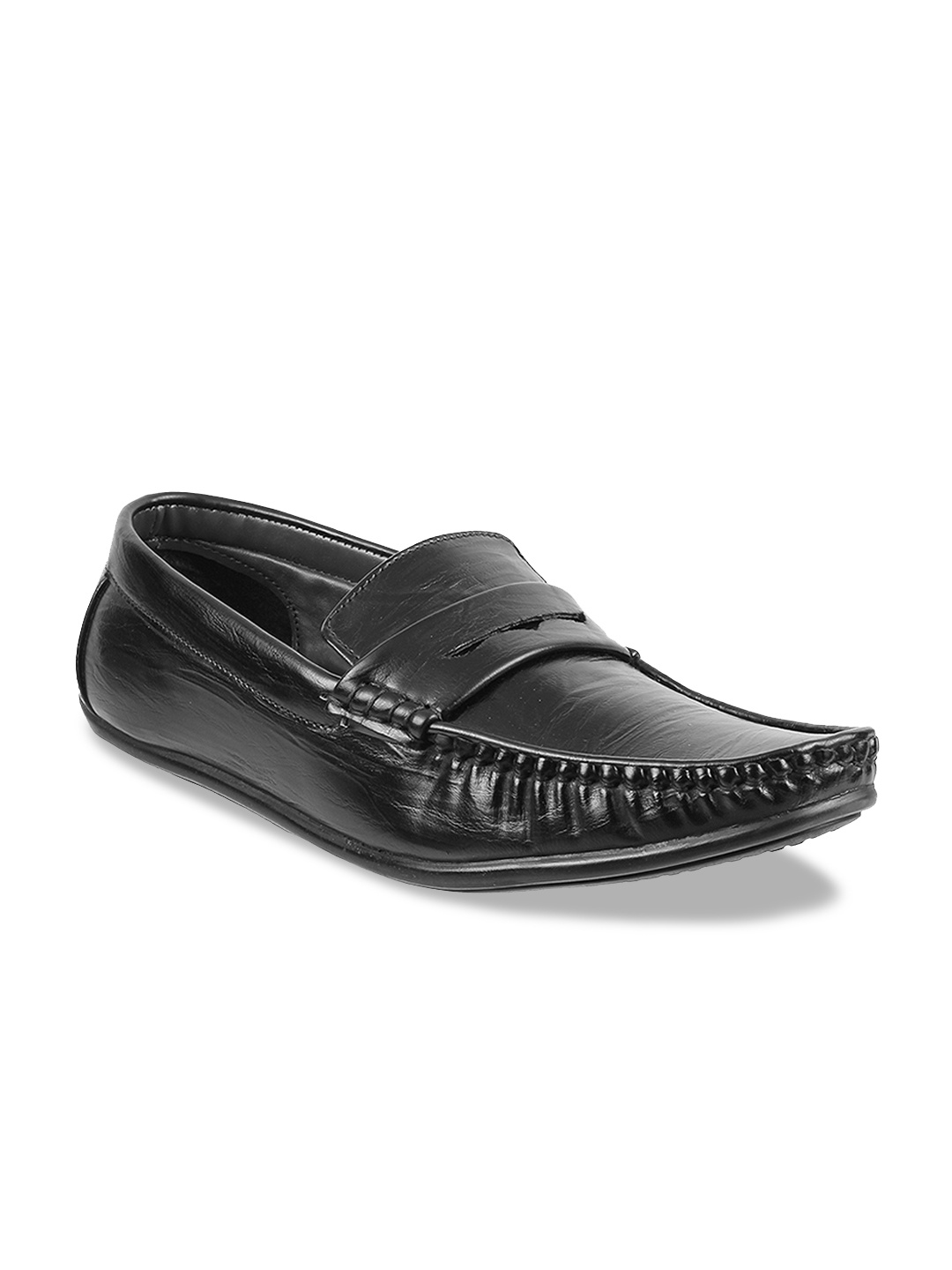 

WALKWAY by Metro Men Black Solid Loafers