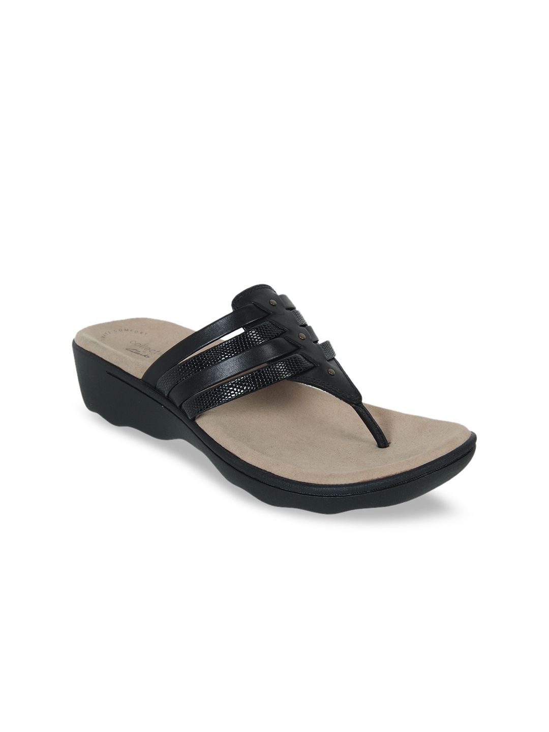 

Clarks Women Black Solid Leather Heels